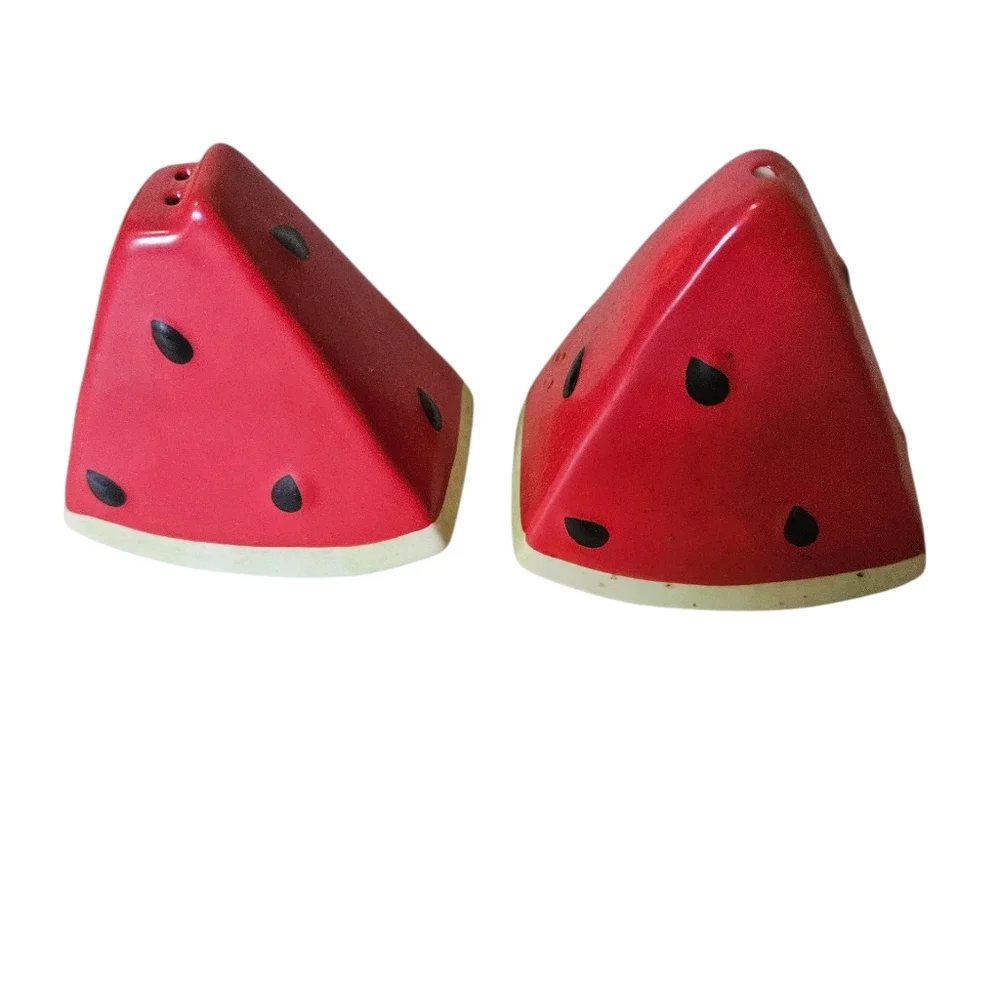 Watermelon-Themed Kids Salt and Pepper Shakers